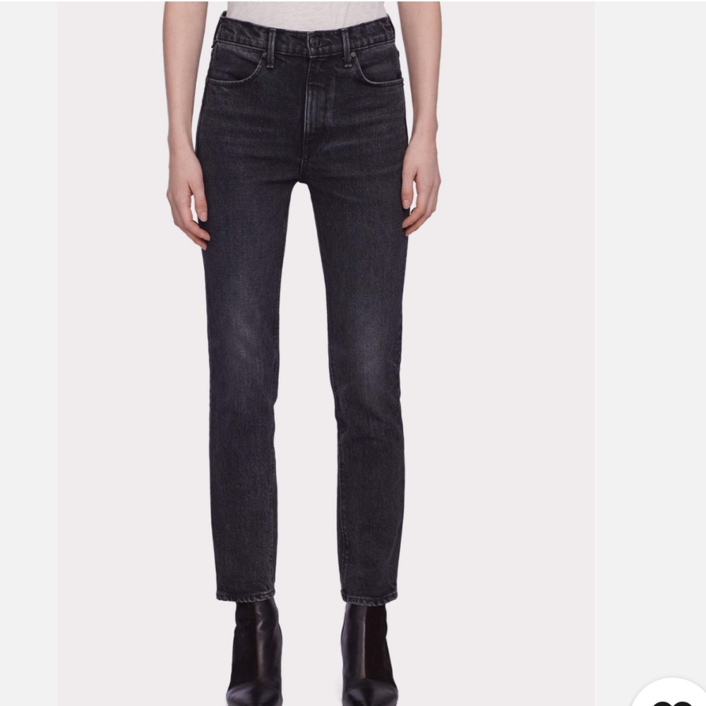 Rag & Bone women’s jeans Ankle Cigarette Jean in Black Bk Bunnys size 26